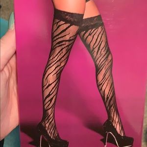 Zebra thigh highs